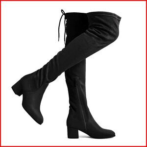 Women's Over The Knee Thigh High Boots Chunky Heel Stretch Fall Fashion